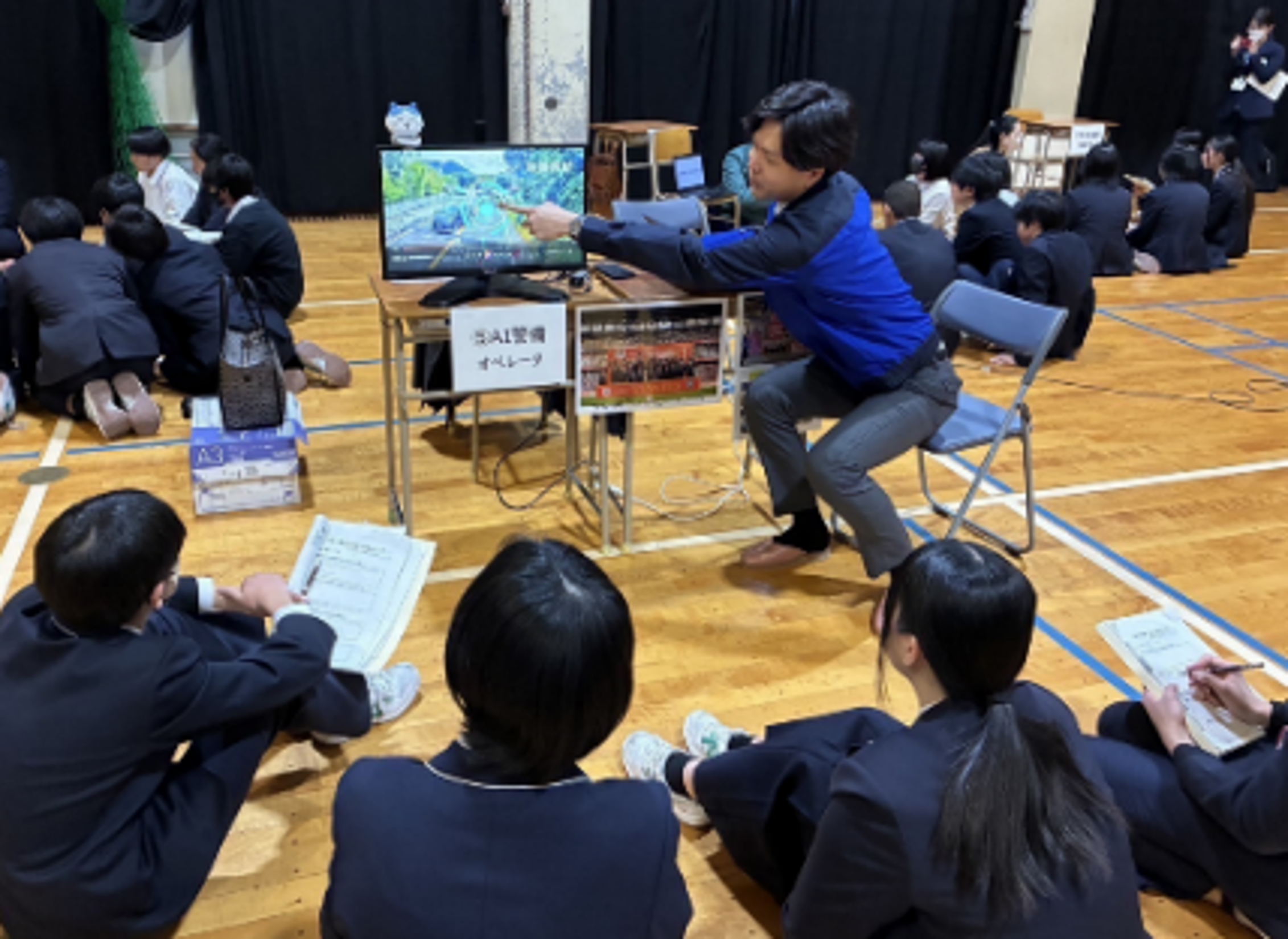 福岡市立柏原中学校での職業講話1